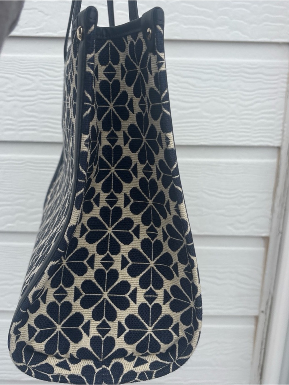 kate spade Navy and Cream Floral Jacquard Tote NWOB - Picture 3 of 9